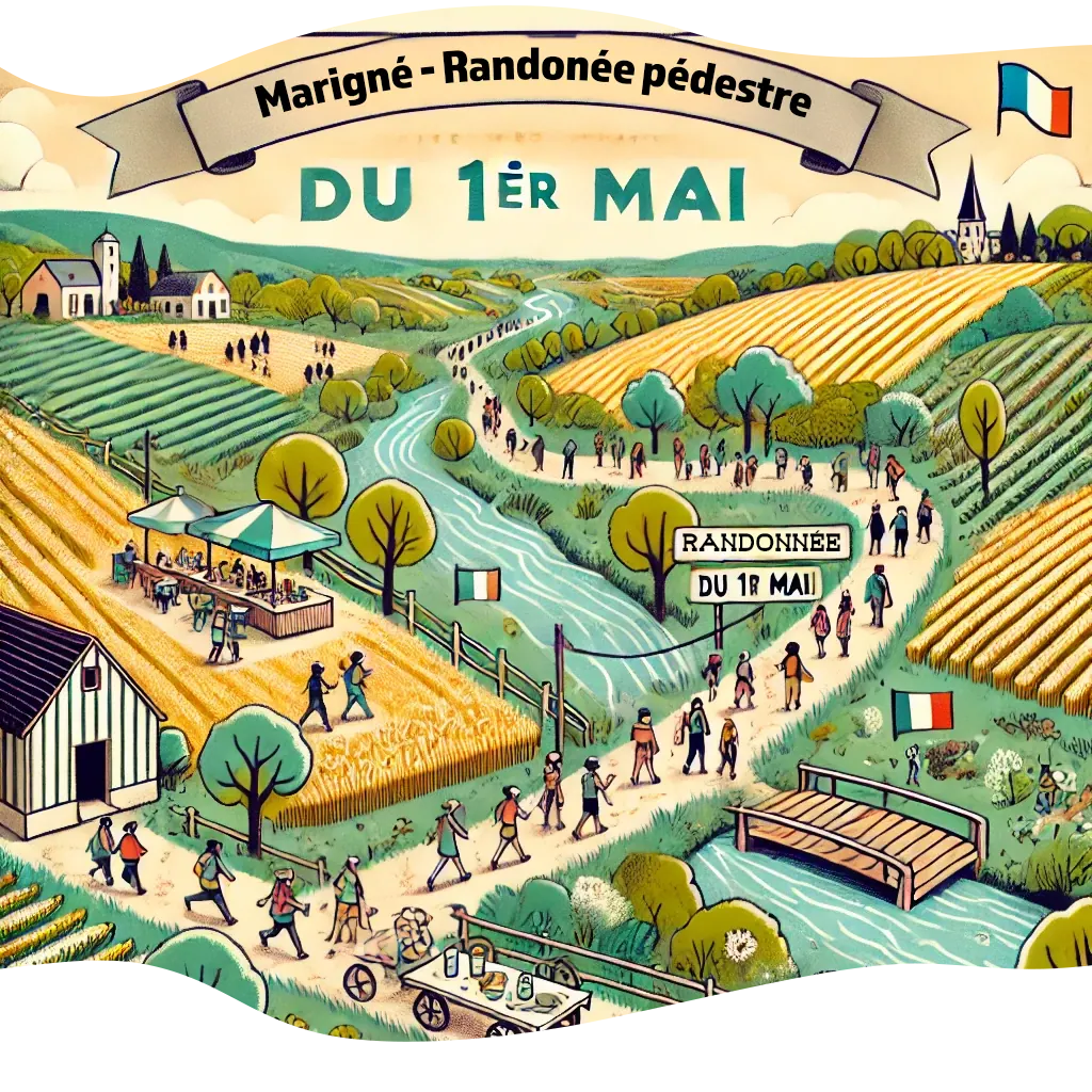 Illustration de la randonnée pédestre du 1er mai à Marigné