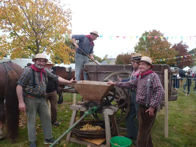 Broyage traditionnel des pommes