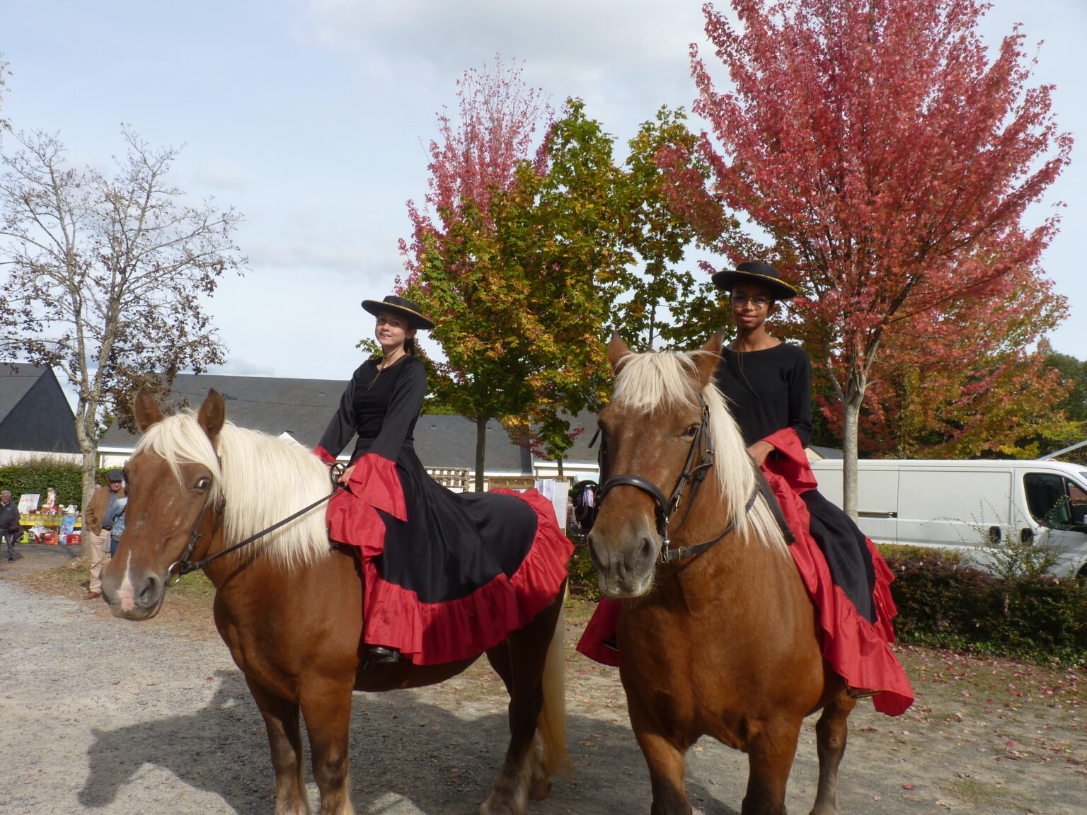 Foires au pommes Marigné chevaux espagnoles