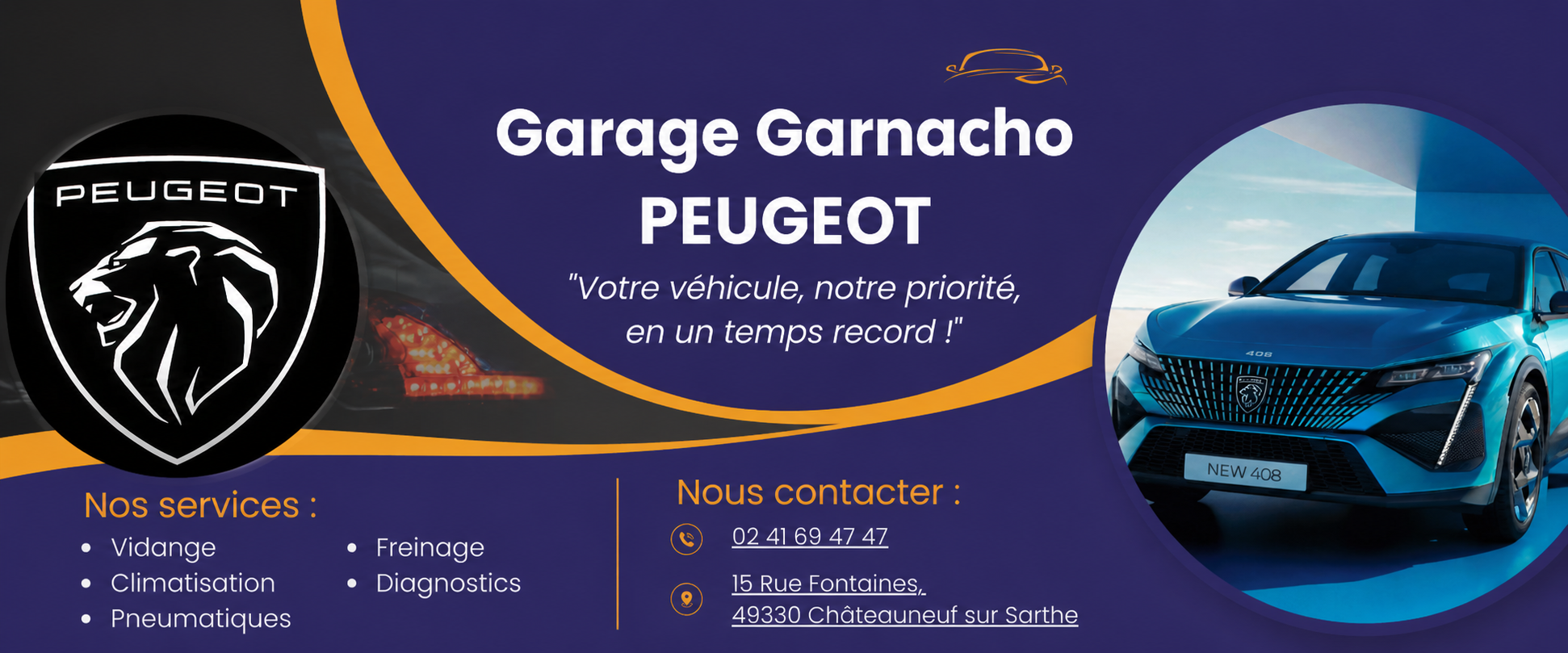 Garage garnacho Peugeot chateau neuf sur sarthe